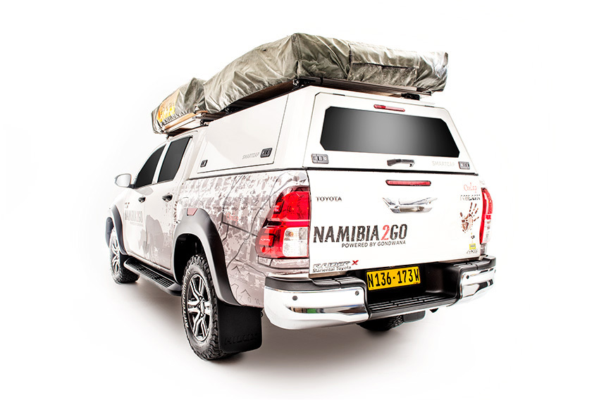Toyota Hilux with Budget camping equipment, rental car, Namibia