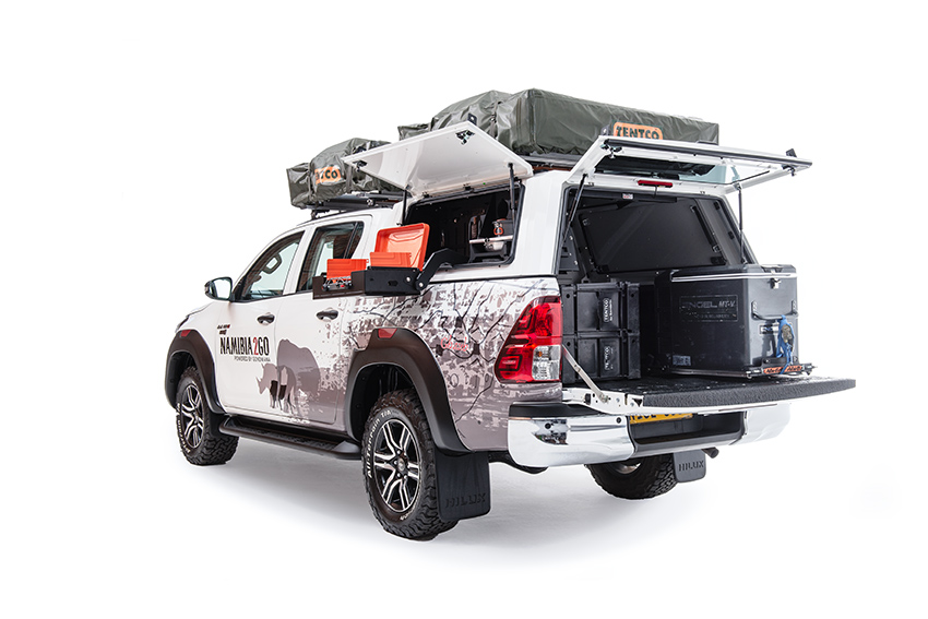 Toyota Hilux with Budget camping equipment, rental car, Namibia