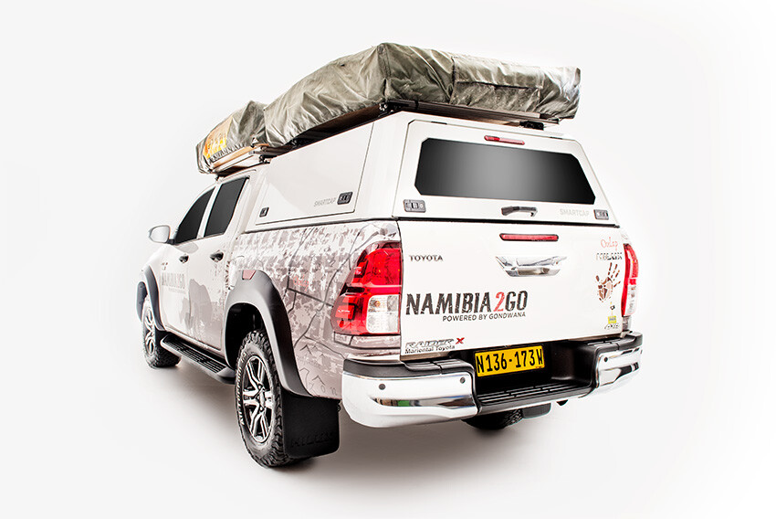 Toyota Hilux with camping equipment, rental car, Namibia