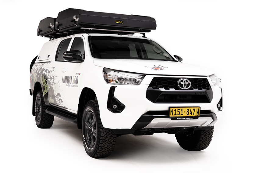 Toyota Hilux with Comfort camping equipment, rental car, Namibia