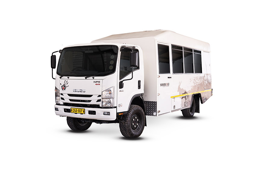 4x4 Isuzu NPS 300 14-Seater, rental car, Namibia2Go