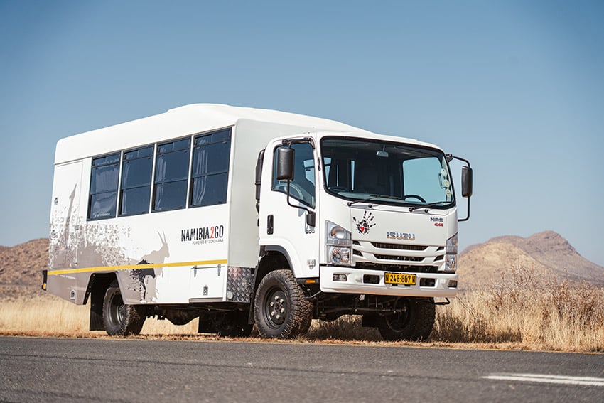 4x4 Isuzu NPS 300 14-Seater, rental vehicle, Namibia