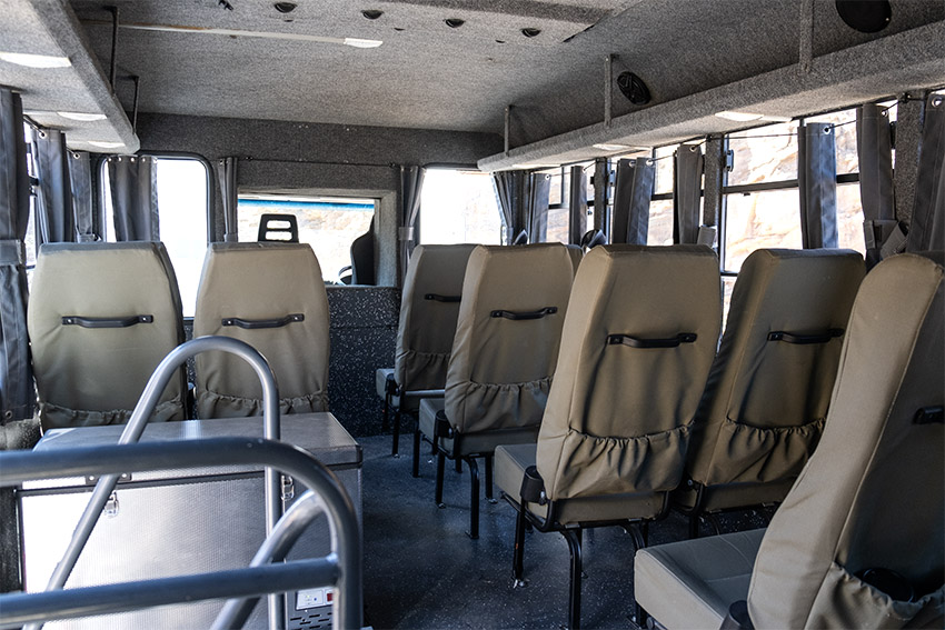 4×4 Iveco Eurocargo, passenger bus, rental vehicle, Namibia
