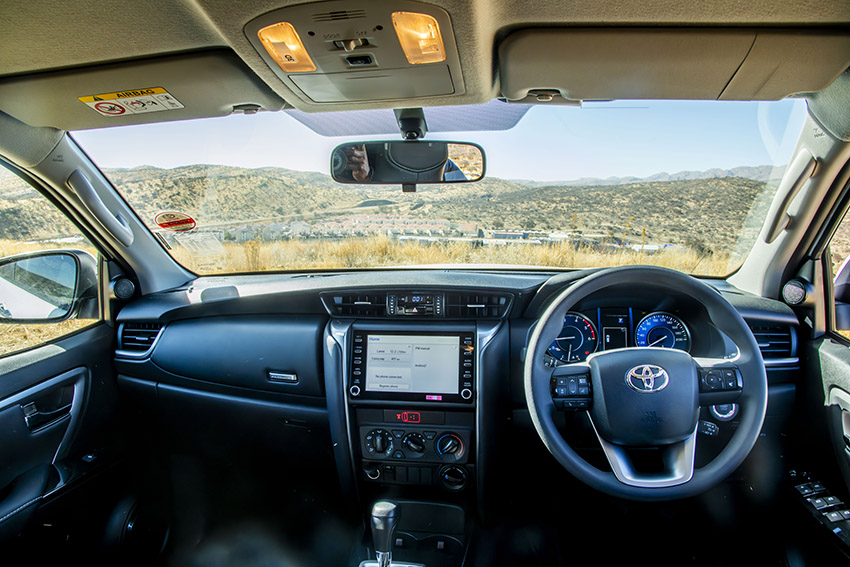 Toyota Fortuner, dashboard, rental car, Namibia