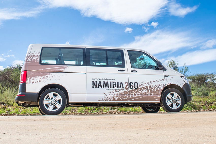 VW Transporter Crew, rental car, Namibia