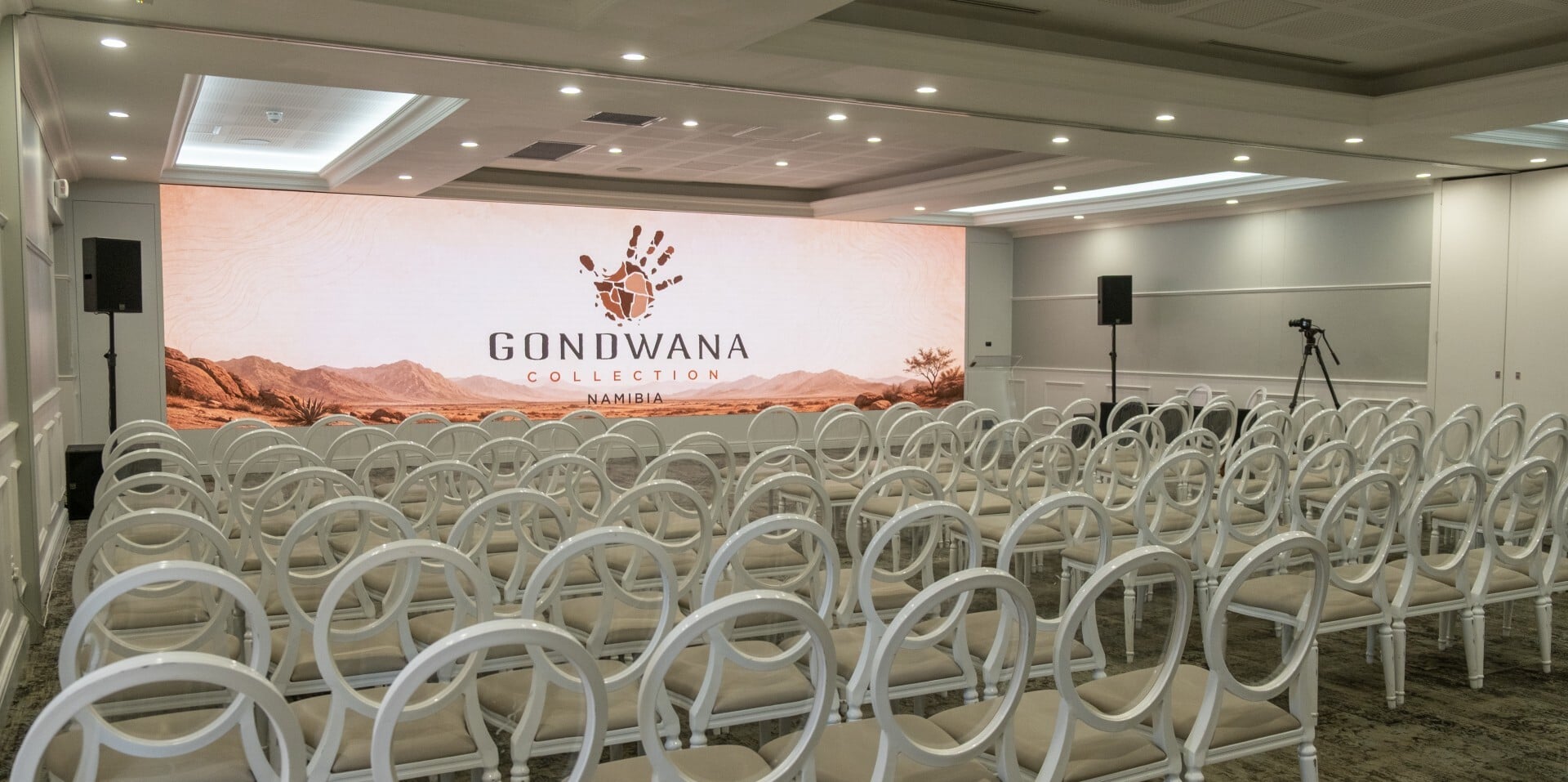 Konferenzräume mit neuester Technologie (LED-Wand) im The Weinberg Hotel in Windhoek, Namibia