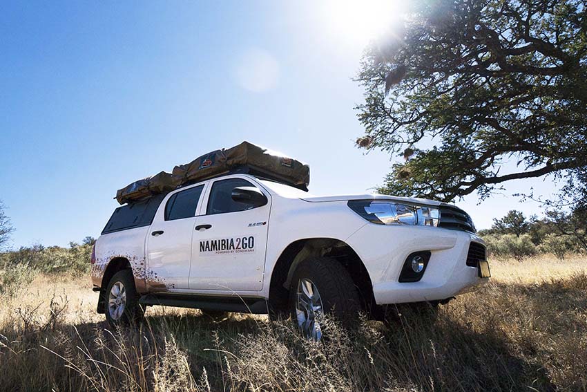 Toyota Hilux mit Campingausstattung, Namibia