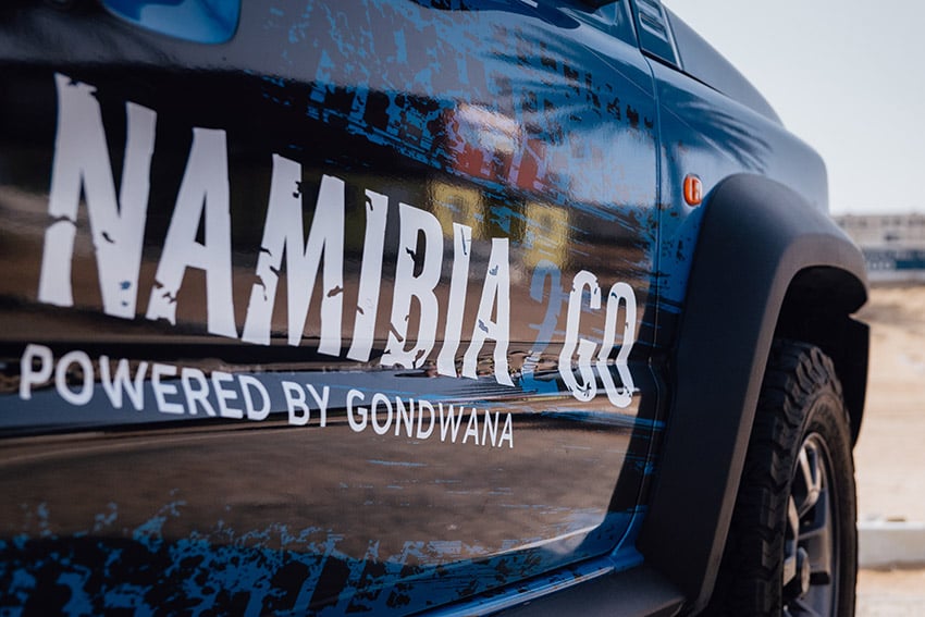 Suzuki Jimny rental car, Namibia2Go branding