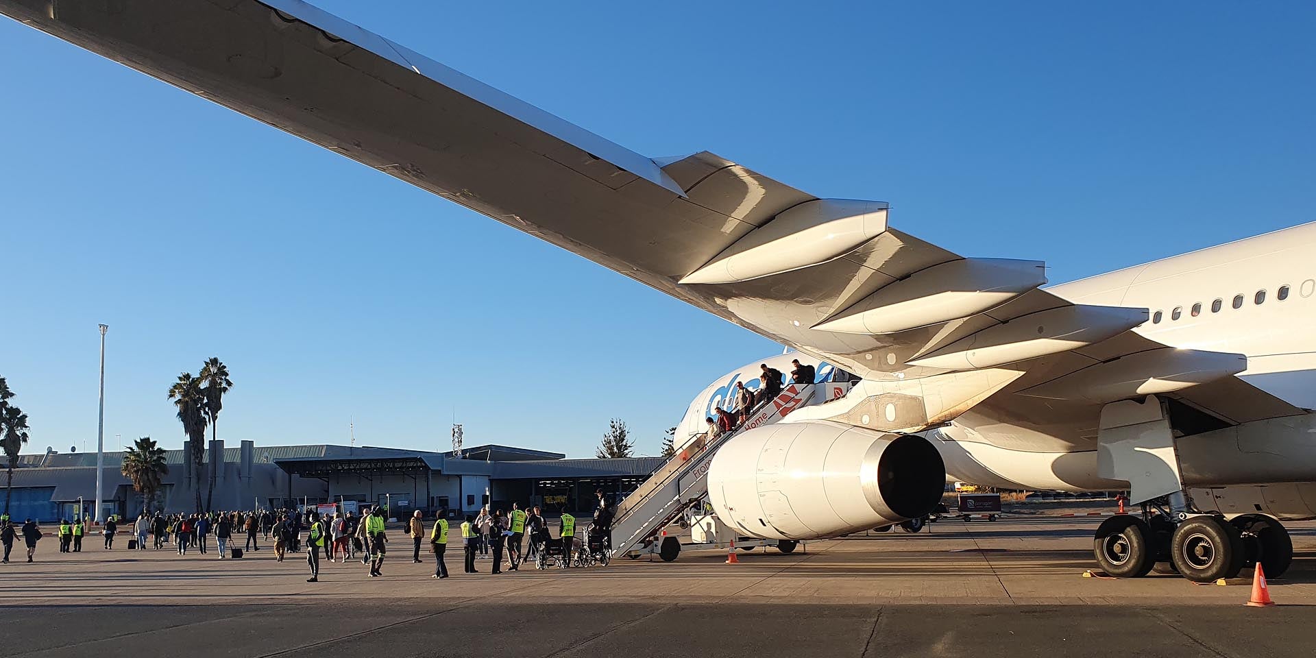 Kerosin-Engpass auf Internationalen Flughafen Hosea Kutako HKIA bei Windhoek Grund Lieferant Vivo Energy Namibia hatte eine Lieferung wegen mangelnder Qualität zurückgesandt Foto Juni 2025 nur zur Illustration Sven-Eric Stender